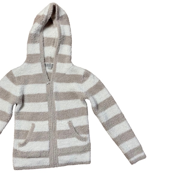 Barefoot Dreams for Rinka Bamboo Chic Cream/Tan Striped Sweater M - Picture 7 of 7